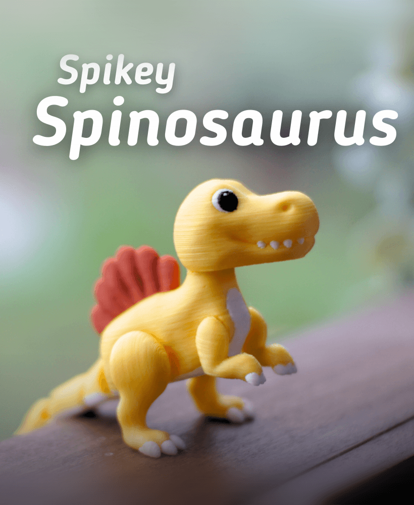 Spikey Spinosaurus - Articulated Fidget Spinosaurus - Ludo Animal 3d model