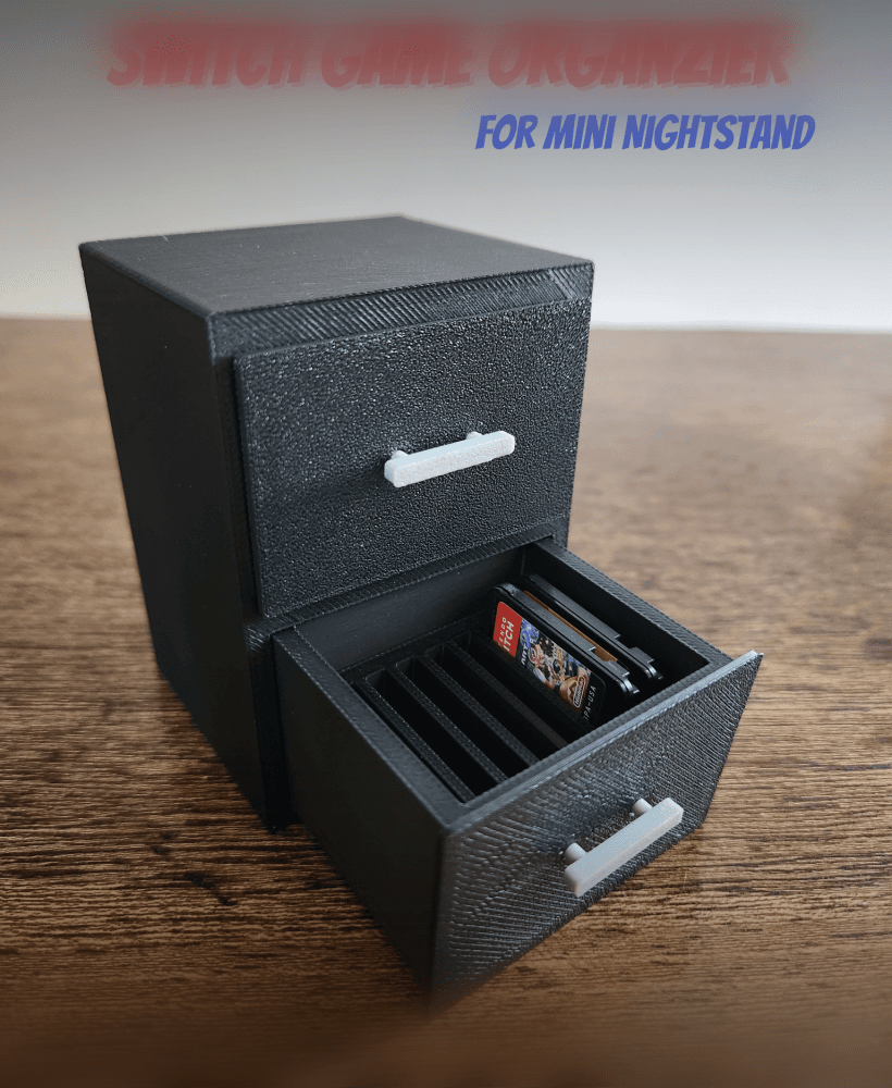 Nintendo switch cartridge Nightstand Insert 3d model
