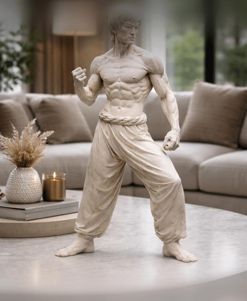 Martial Arts Warrior Statue STL – Dynamic Fighter Sculpture for 3D Printing 3d model