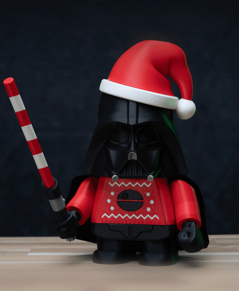Christmas Chunk Vader - FREE Star Wars Darth Vader Kit | No Supports, No AMS, No Glue 3d model