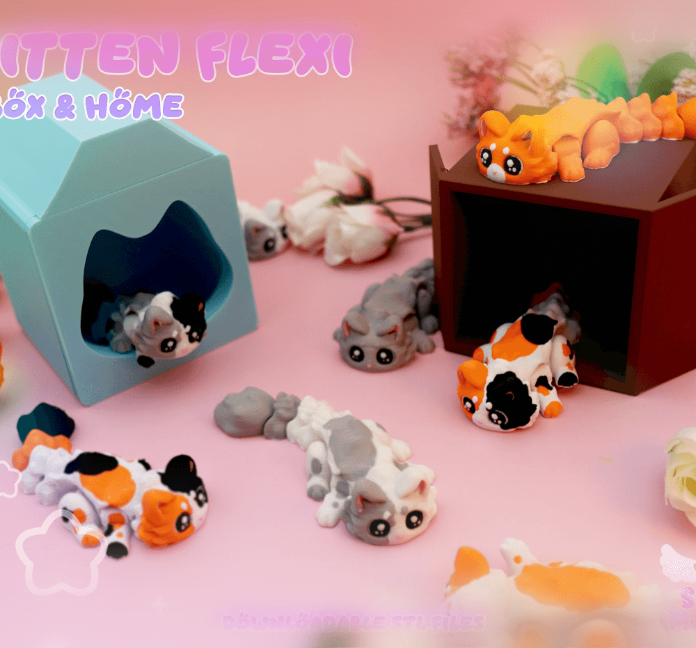 Kitten/Cat Flexis (Bonus Release!) 3d model