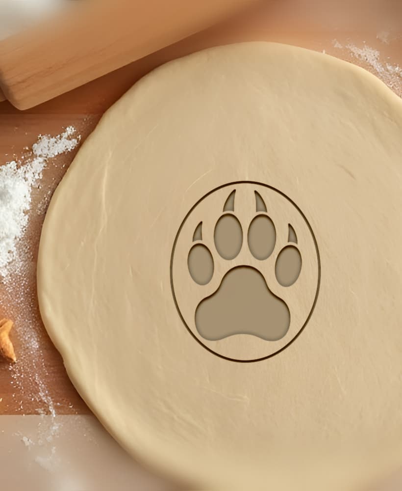 Paw Cookie Cutter, Biscuit Cutter 3d model
