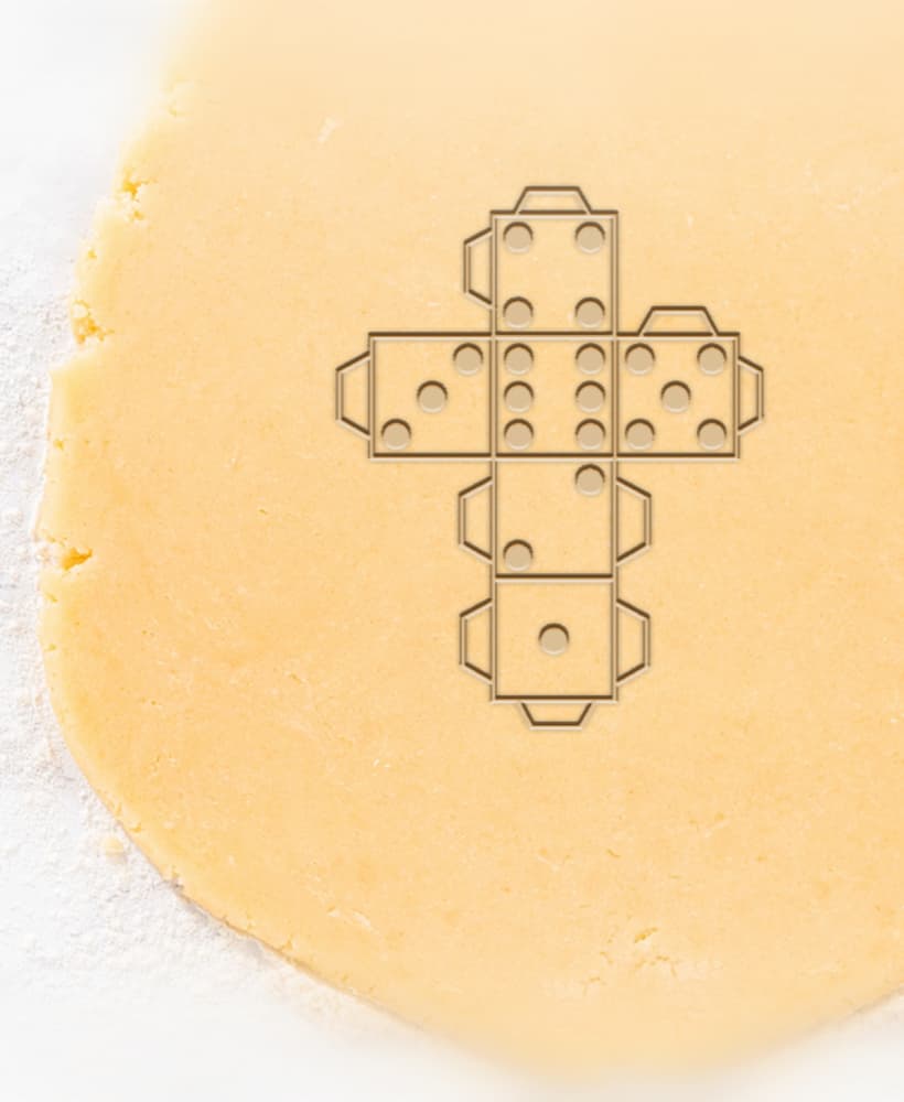 Domino Cookie Cutter, Biscuit Cutter 3d model