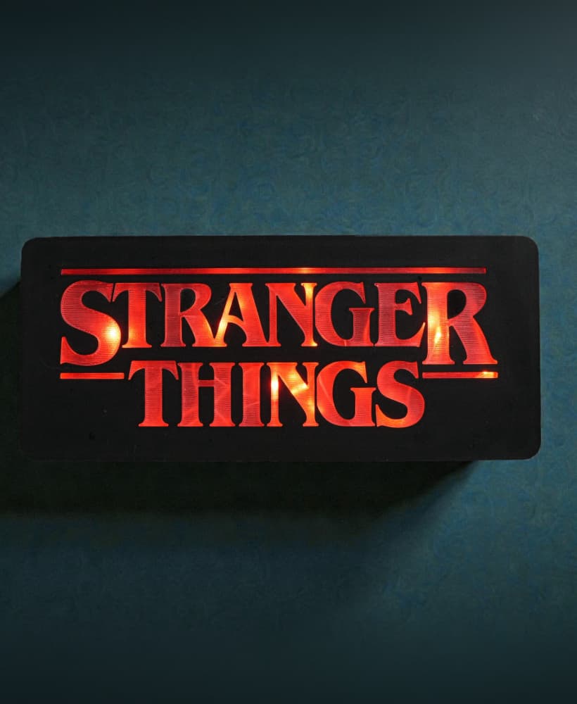 Stranger things Logo light box 3d model