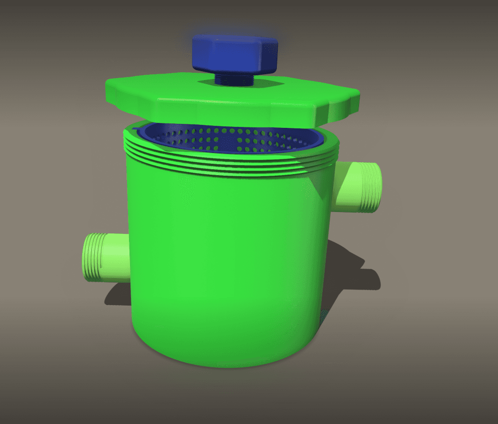 leaf catcher pre filter for pool 3d model