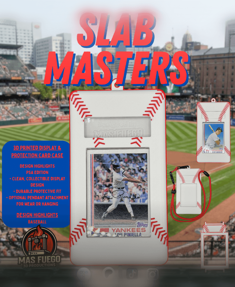 BaseBall - PSA - Slab Masters - Graded Card Cover - Mas Fuego 3D Productions 3d model