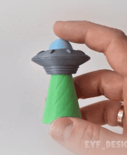 UFO Clicker Fidget Toy 3d model