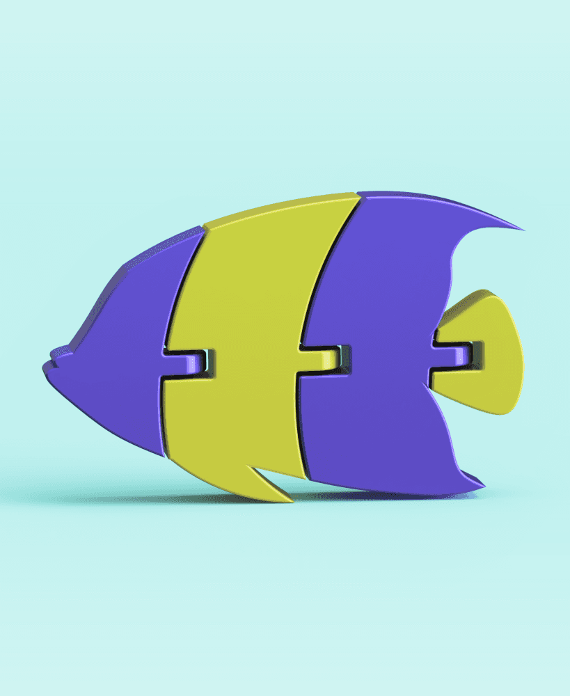 Articulated Tropical Fish 3d model