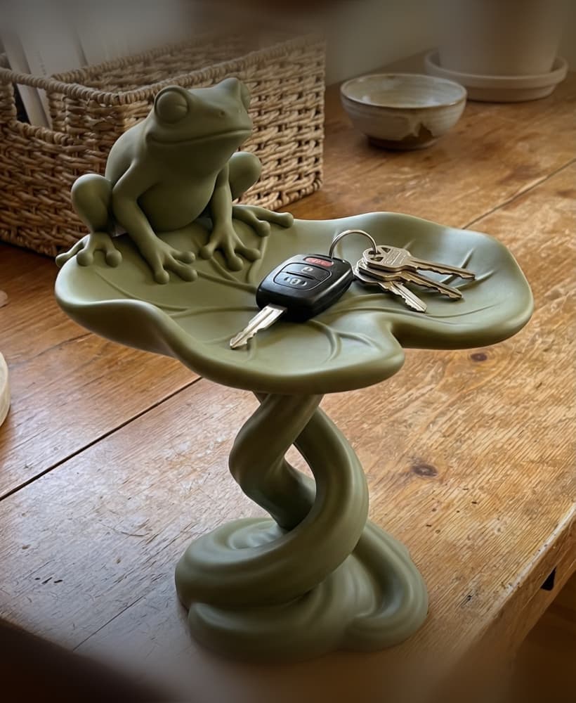 Frog Leaf Key Holder Catchall Tray Decor 3d model