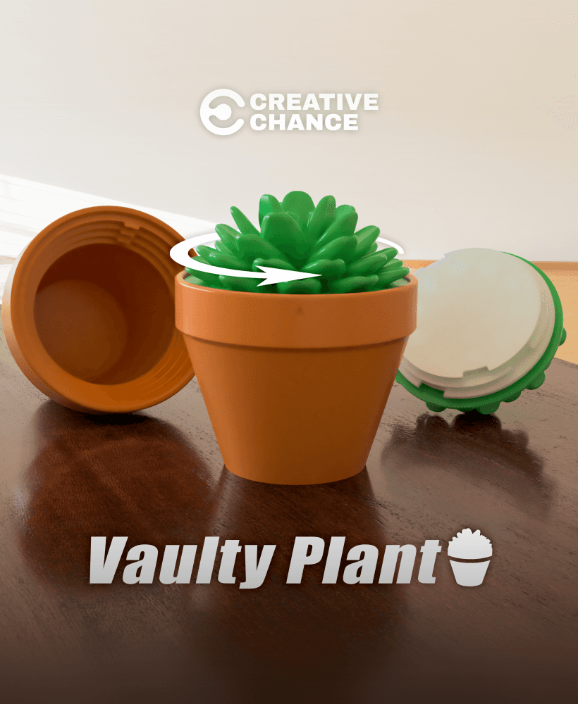 Vaulty Plant - Secret Vault Succulant Plant 3d model