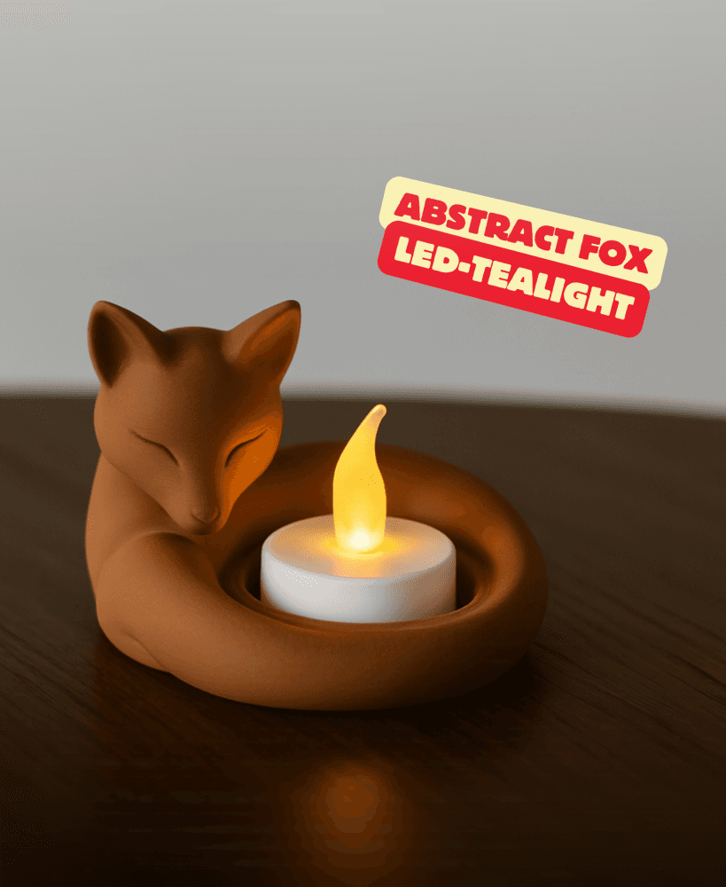 ABSTRACT FOX LED TEALIGHT / MODERN HOMEDECOR / TABLEDECOR 3d model