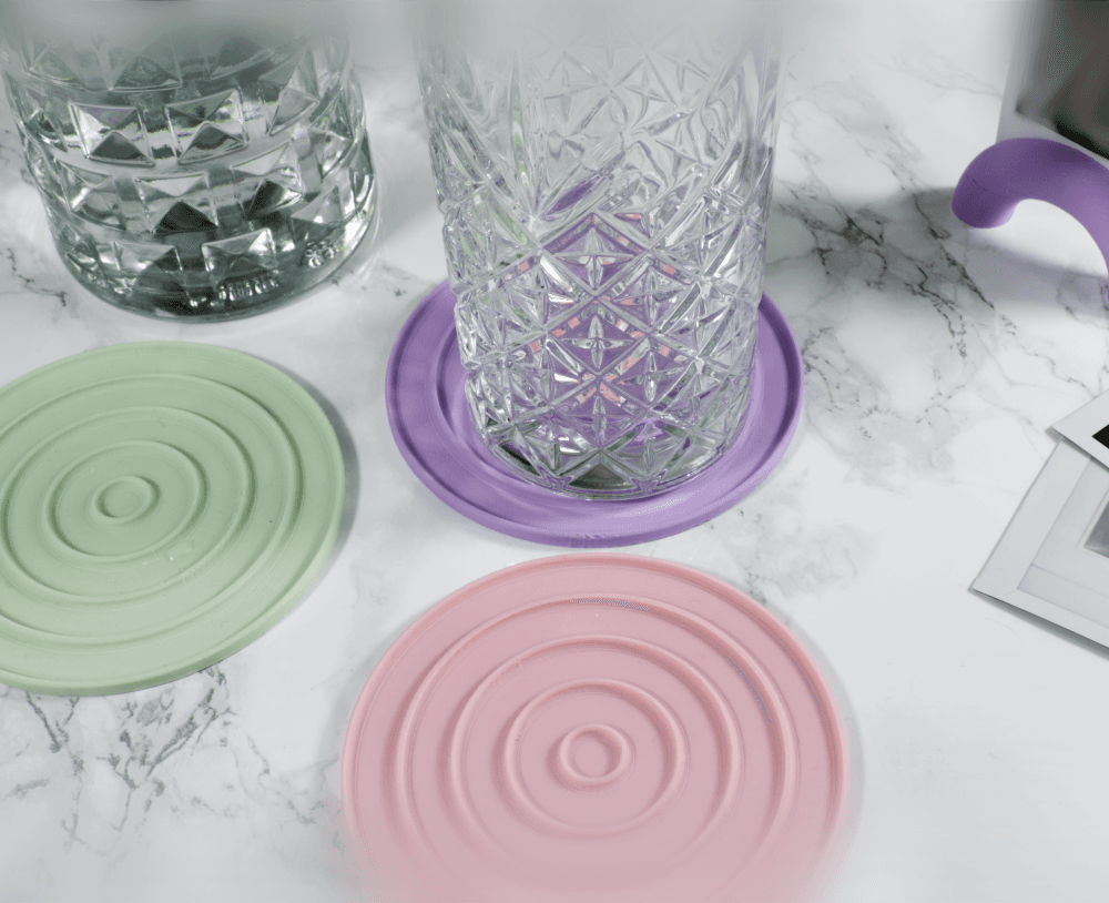 Pastel Ring Coasters 3d model