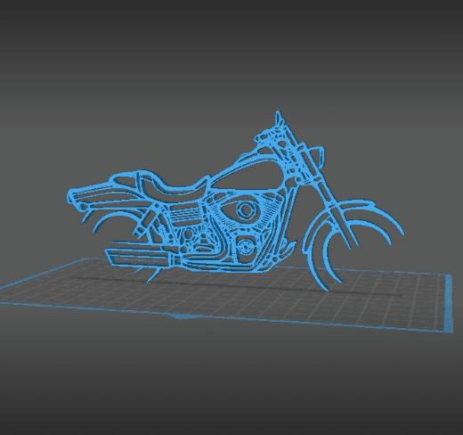Harley Davidson - Fat Bob 2010 Wall Art 3d model