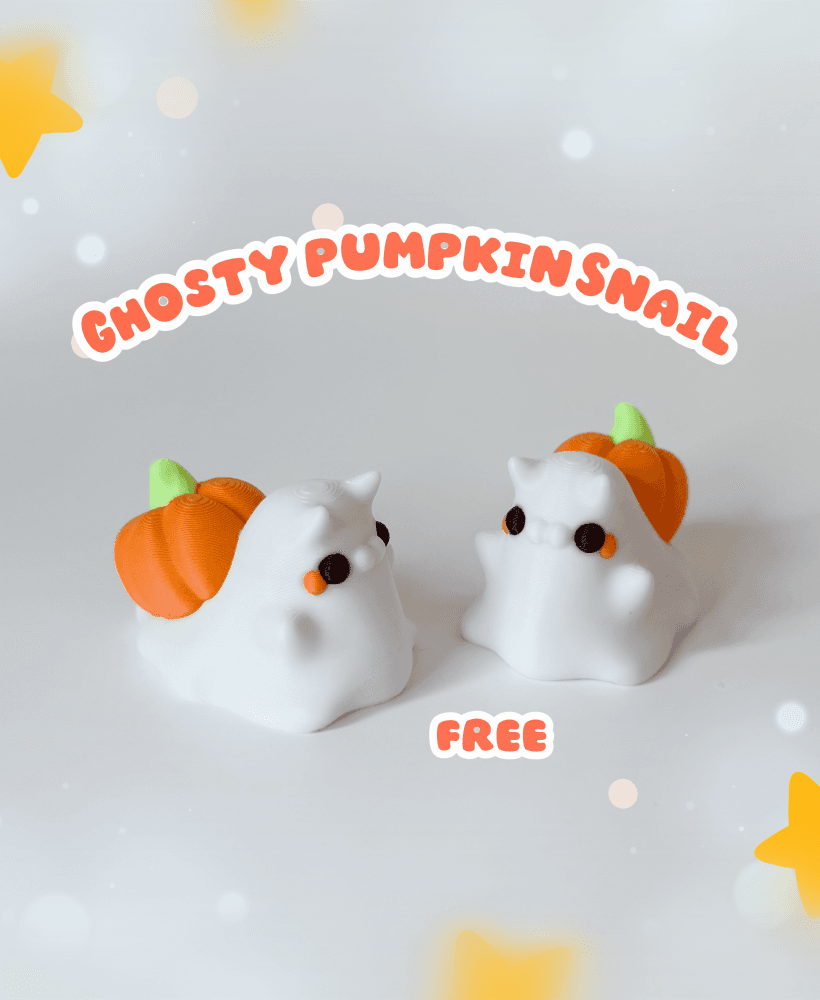 Ghosty Pumpkin Snail 3d model