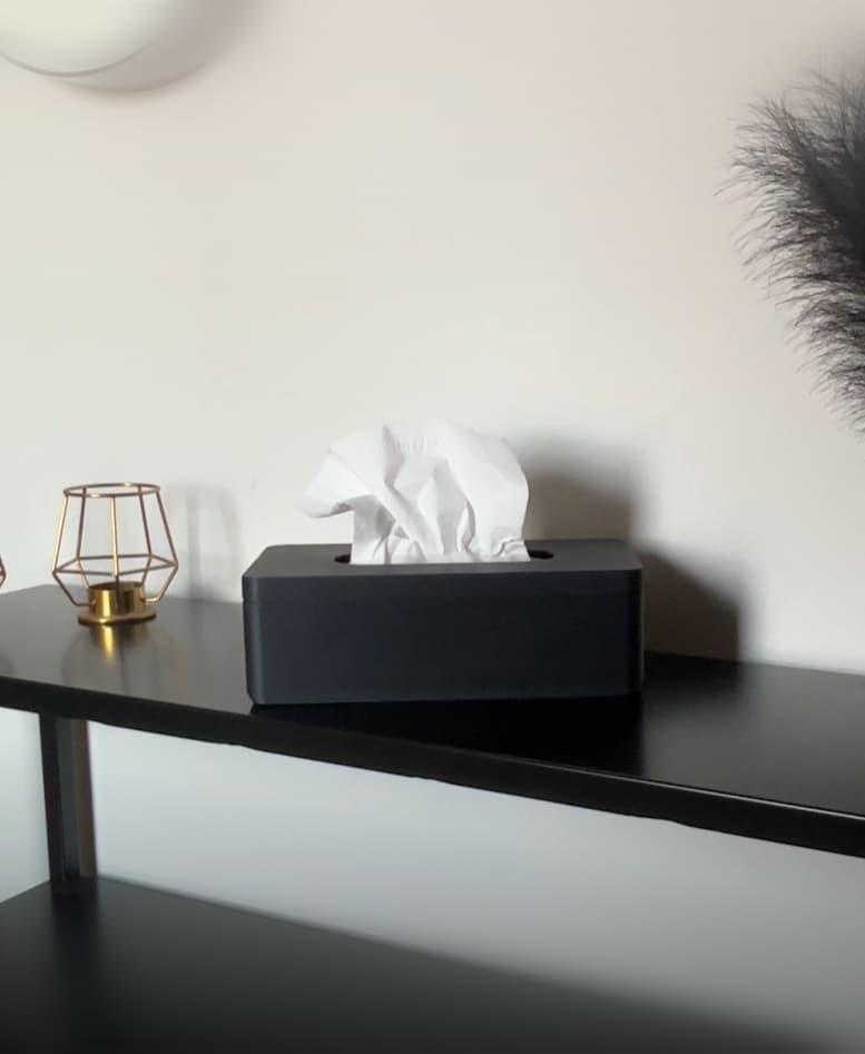 Minimalist Tissue Box Cover – Snap-On Lid | 3D Printable 3d model
