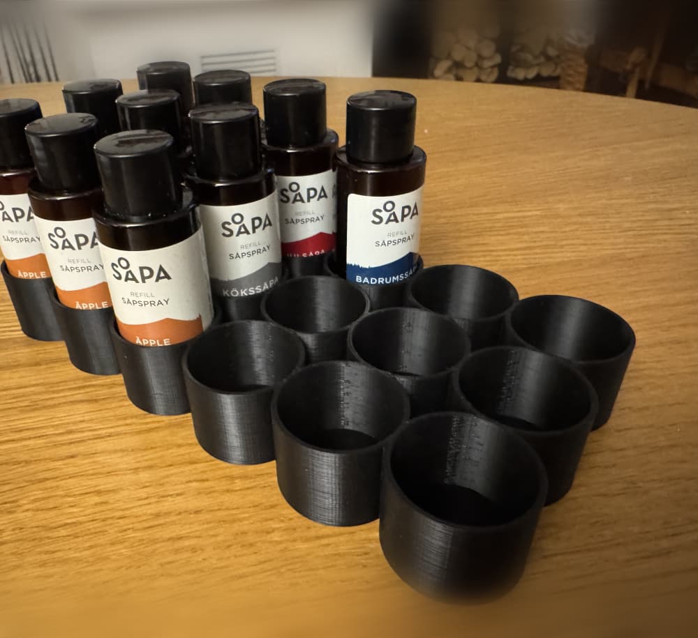 Refill rack for small bottles 3d model