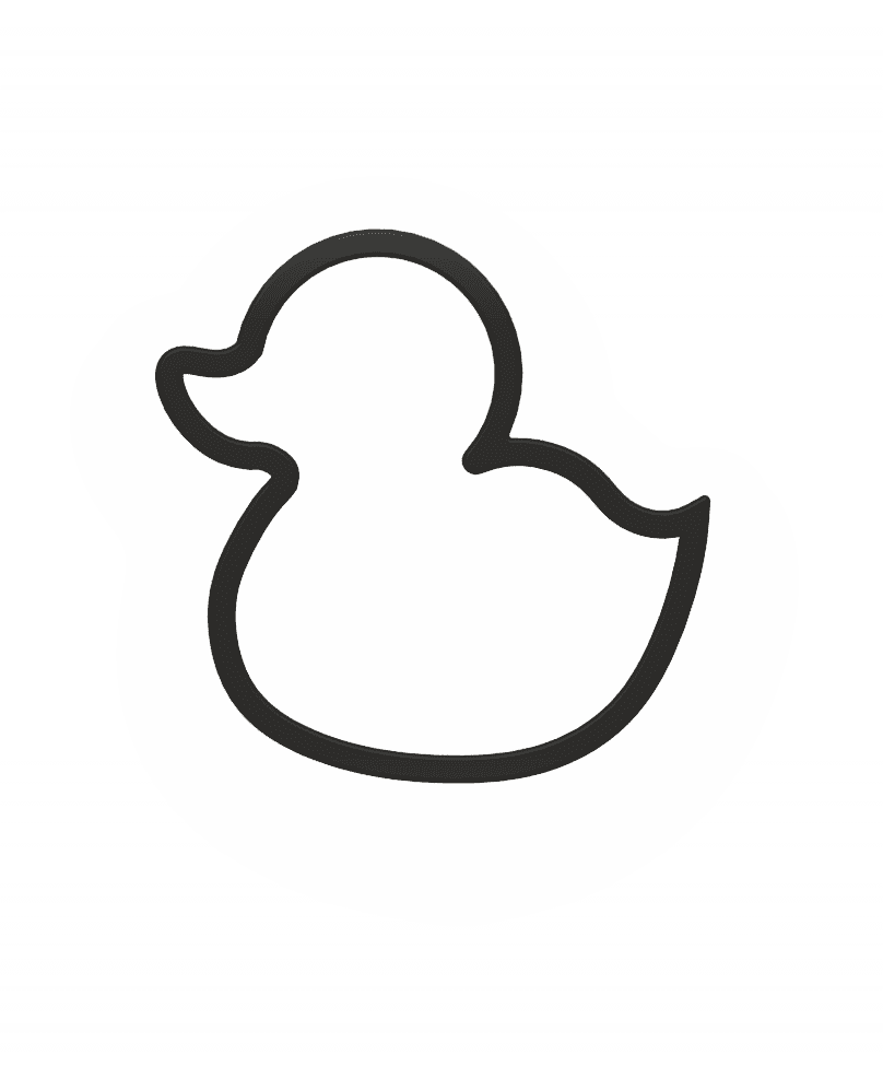 Rubber Ducky Cookie Cutter STL File - 4 inches 3d model