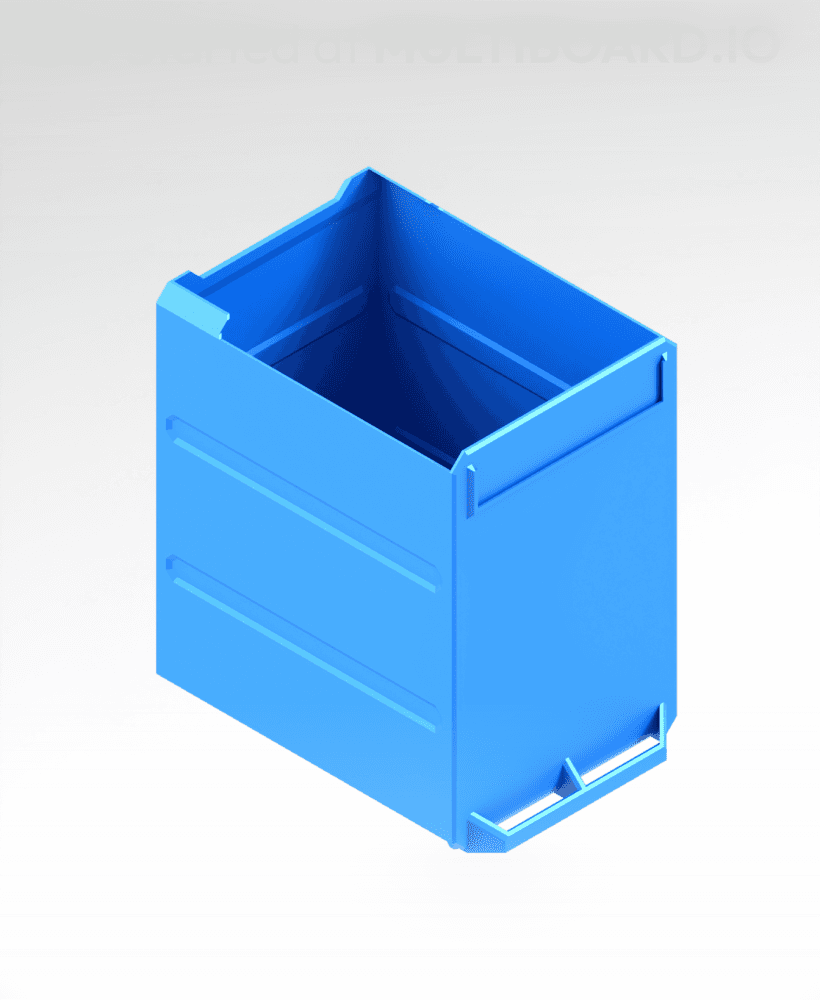 2x3x2.5 LU - Labelled - Magnetic - Simple Multibin Drawer 3d model