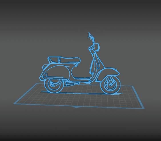 Vespa - Wall Art 3d model