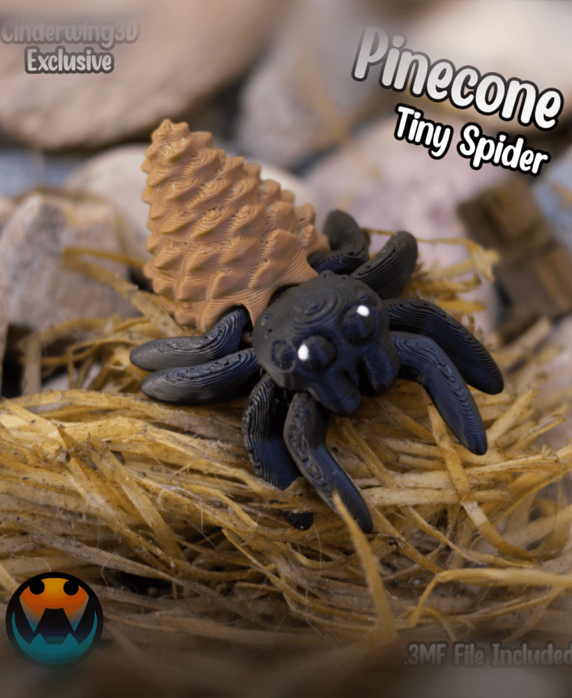 Tiny Spider Pinecone 3d model