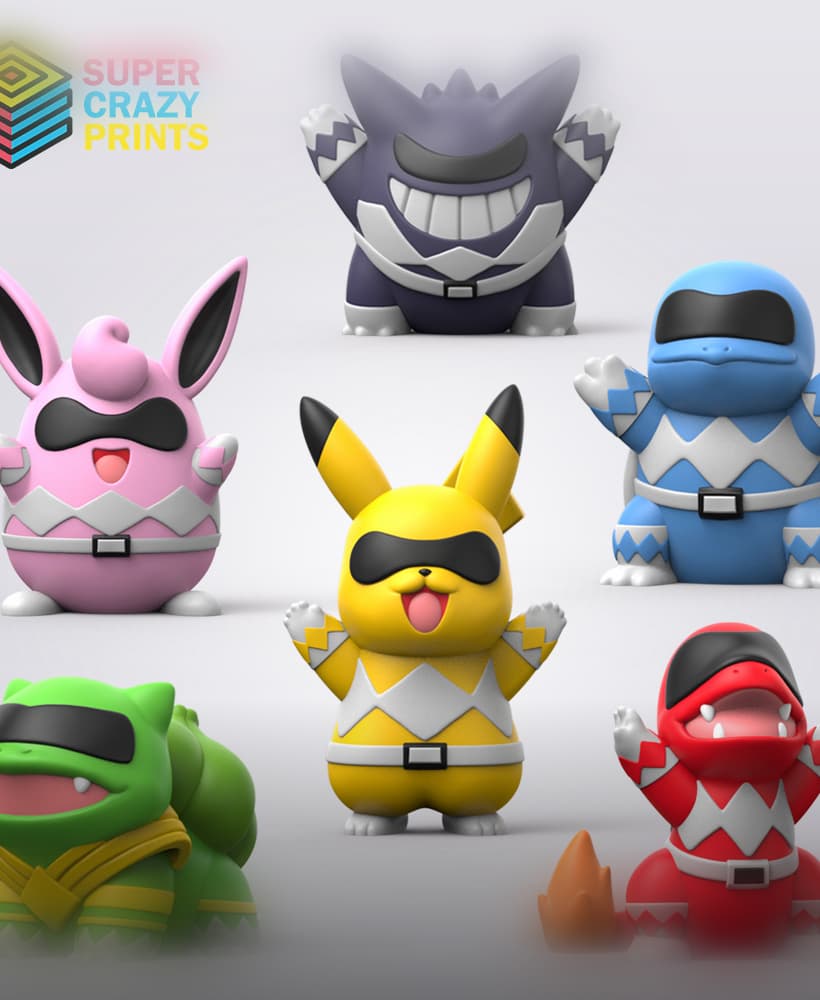 Power Ranger Set 3d model