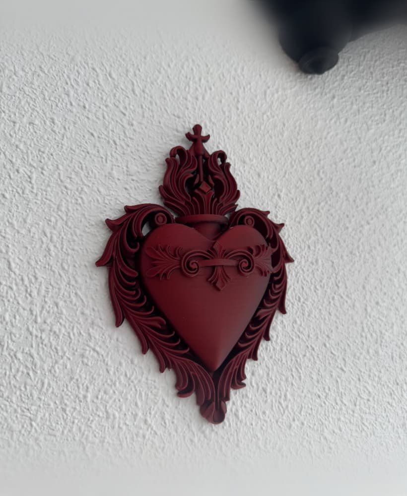 Aurevora Sacred Heart Plaque Victorian Gothic Gallery Wall 3d model