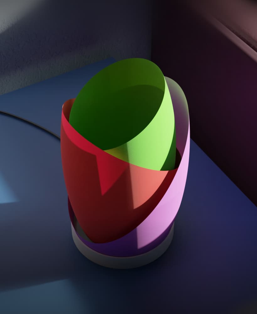 Multicolor Table Lamp 3d model