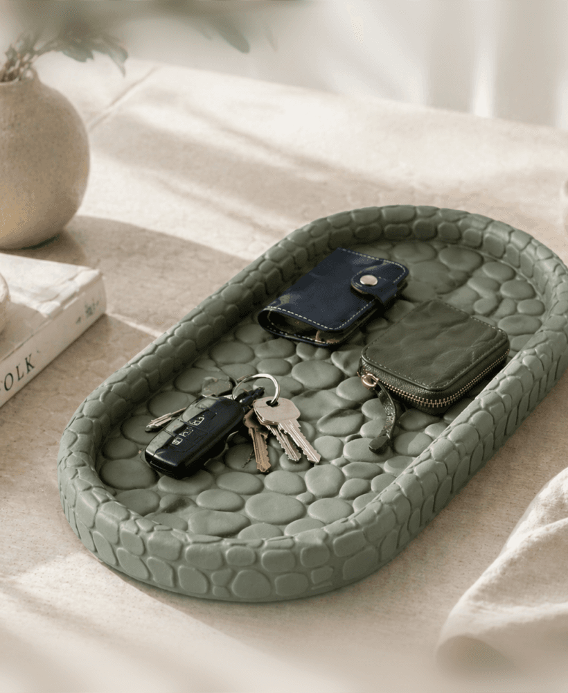 Pebble Valet Tray STL – Key Holder, Wallet Catchall & Desk Organizer 3d model