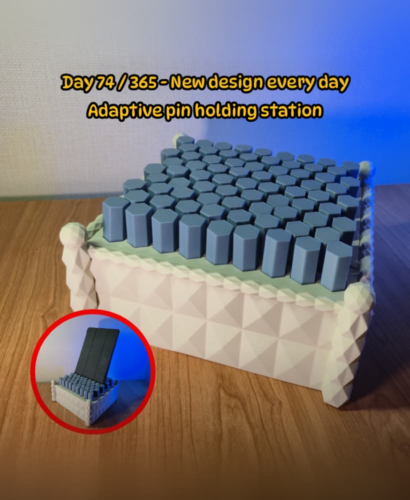 Adaptive Pin Surface Phone & Tablet Stand 3d model