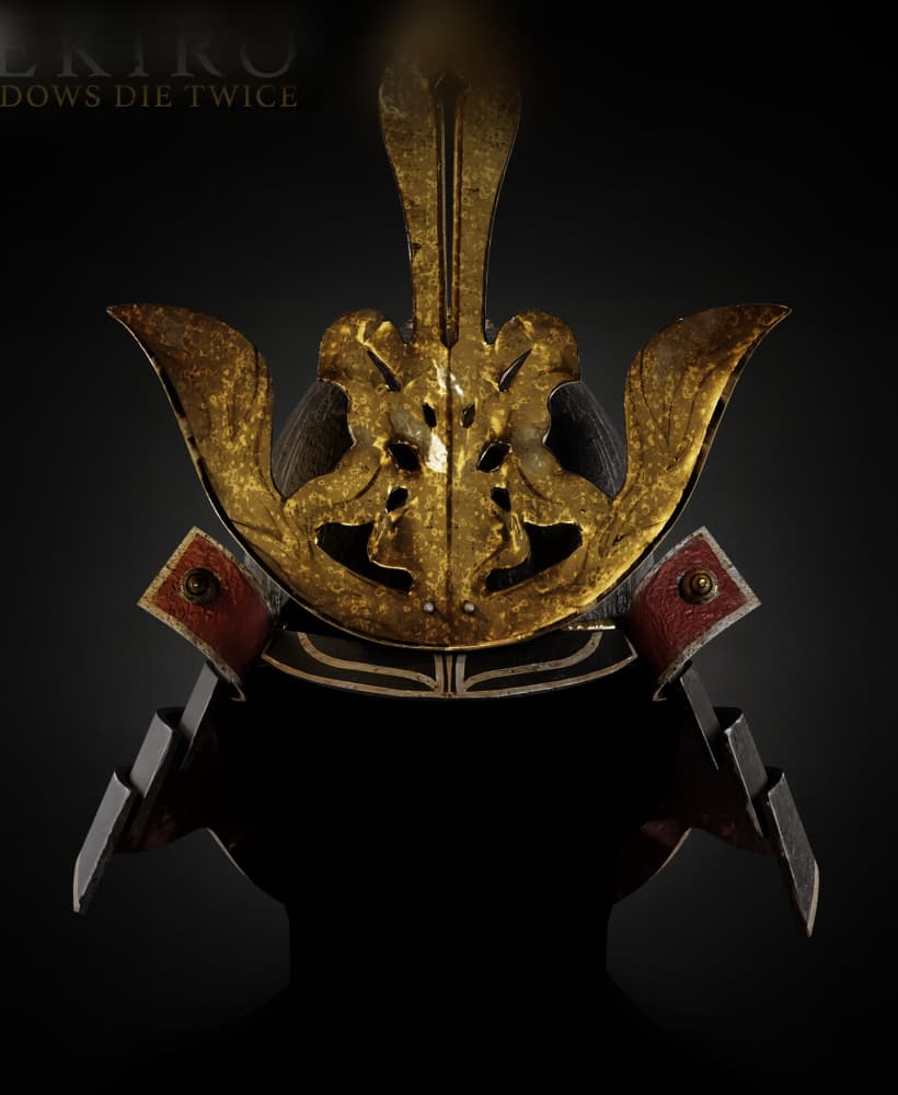 GENICHIRO AND ISSHIN ASHINA HELMET 1:1 life size cosplay - Sekiro Shadow Die Twice Fan Art 3d model