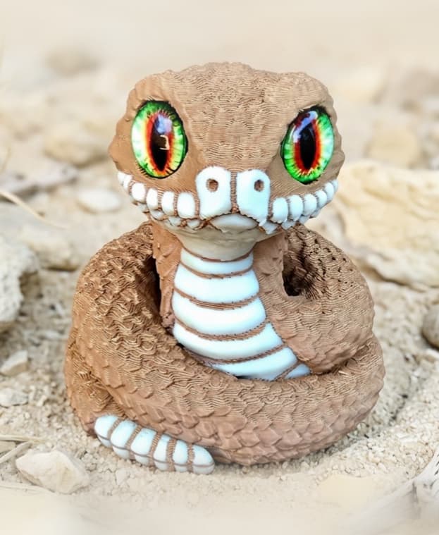 PEEPERZ Eye-Conic Rattlesnake with Realistic Glass Eyes 3d model