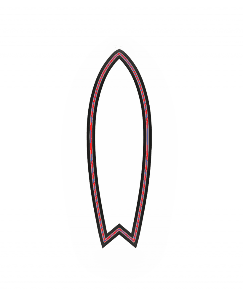 Surfboard Cookie Cutter STL File - 4 inches 3d model
