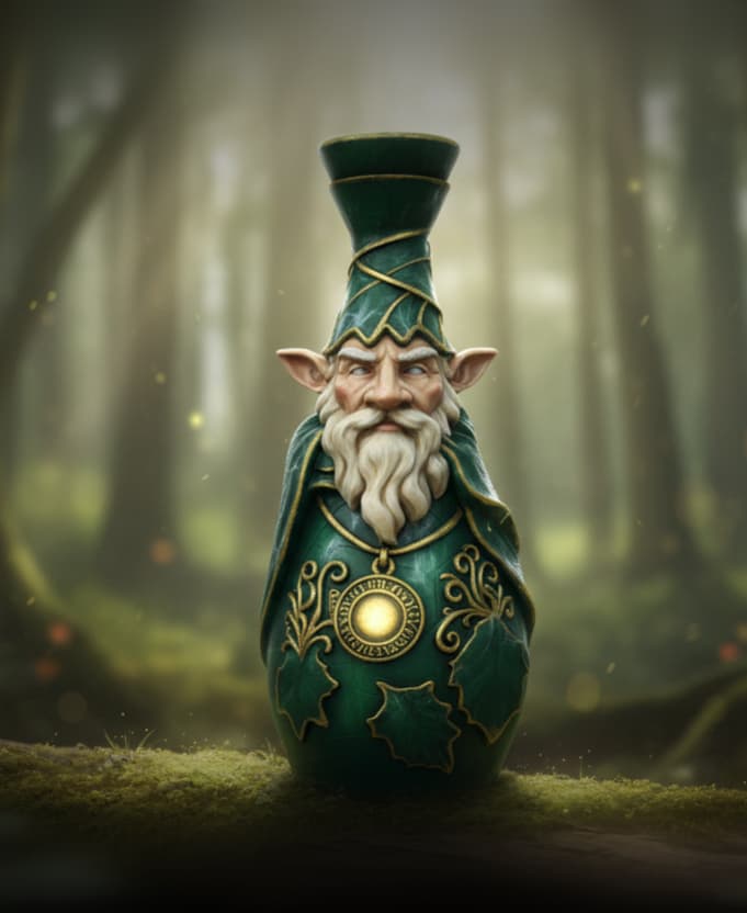 Forest Elf Guardian Bottle 3d model