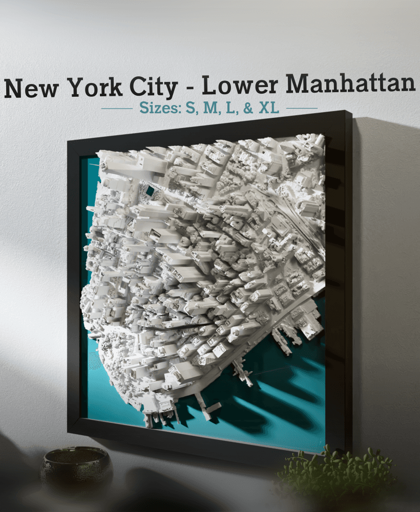 New York City (Lower Manhattan), New York - S, M, L, & XL 3d model
