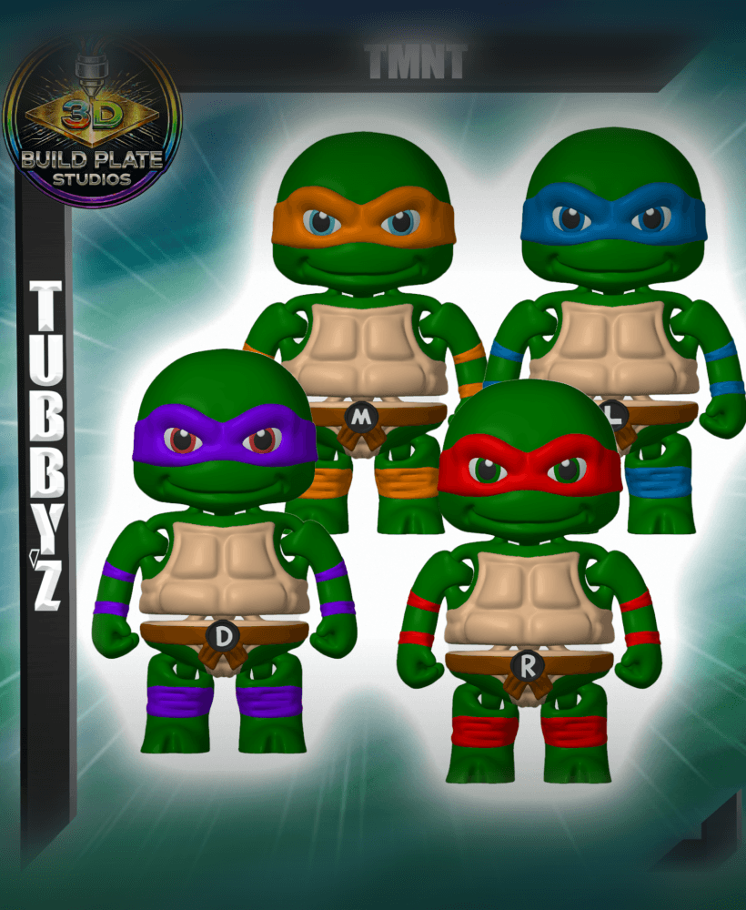 TMNT Multicolor Flexi Print-In-Place 3d model