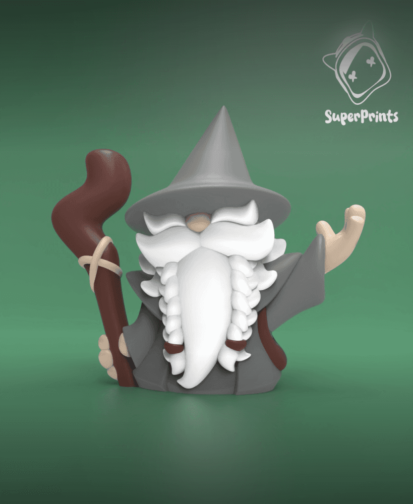 Old Wizard - Easy Multicolor FDM RPG Minis (No supports) 3d model