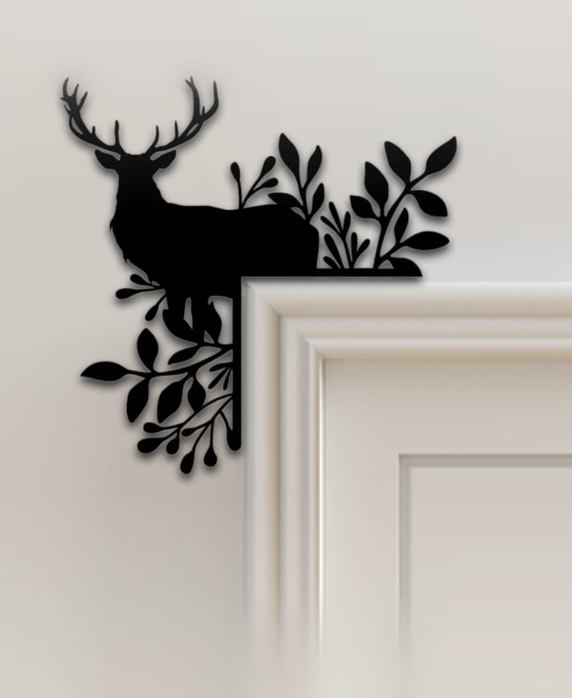 Deer Door Corner Decor 3d model