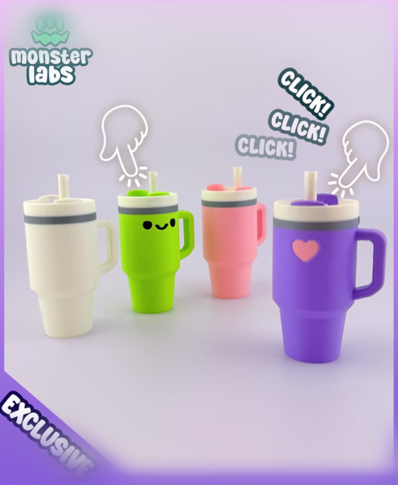 EXCLUSIVE: Tumbler Fidget Clicker Keychain 3d model