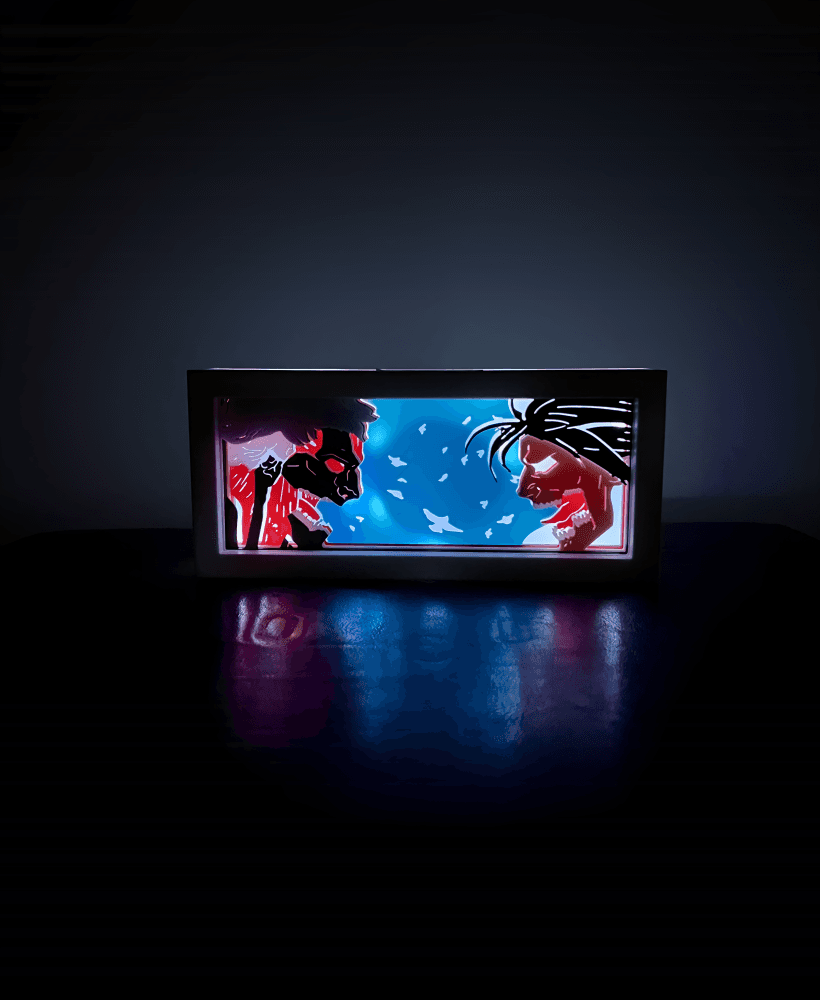 Attack On Titan (Shingeki no Kyojin) - LED Lightbox - NO AMS NEEDED 3d model