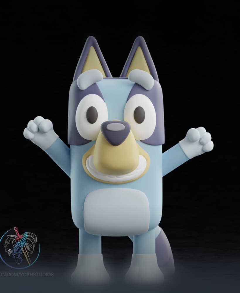 Life Size Bluey 3D Printer File STL 3d model
