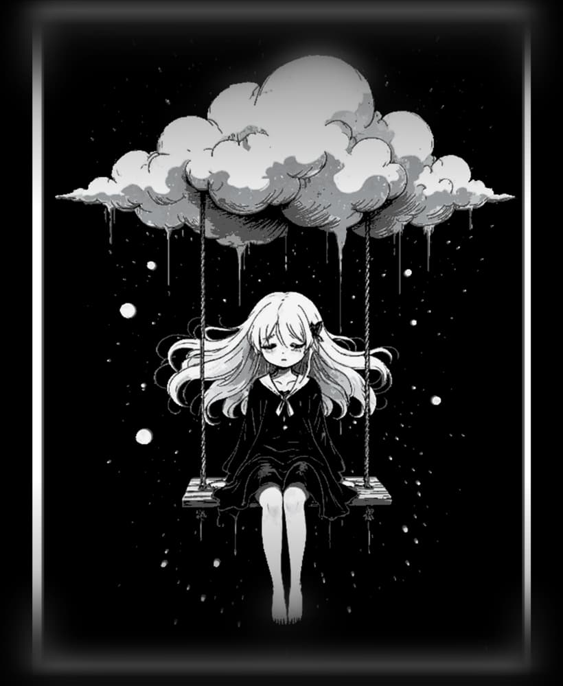 The cloud that always hangs over you - Recognizing Depression - Hueforge Art 3d model