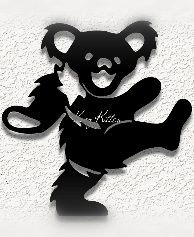 grateful bear wall art 3d model