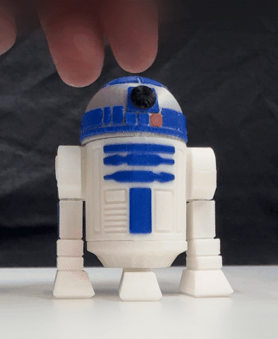 Star Wars R2-D2 Wiggle Bot – Articulated Print-in-Place STL 3d model