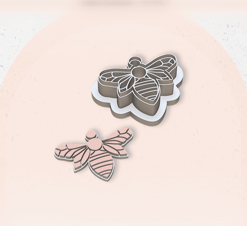 Bee Clay Cutter for Polymer Clay | Digital STL File | Clay Tools | 5 Sizes Clay Cutters 3d model