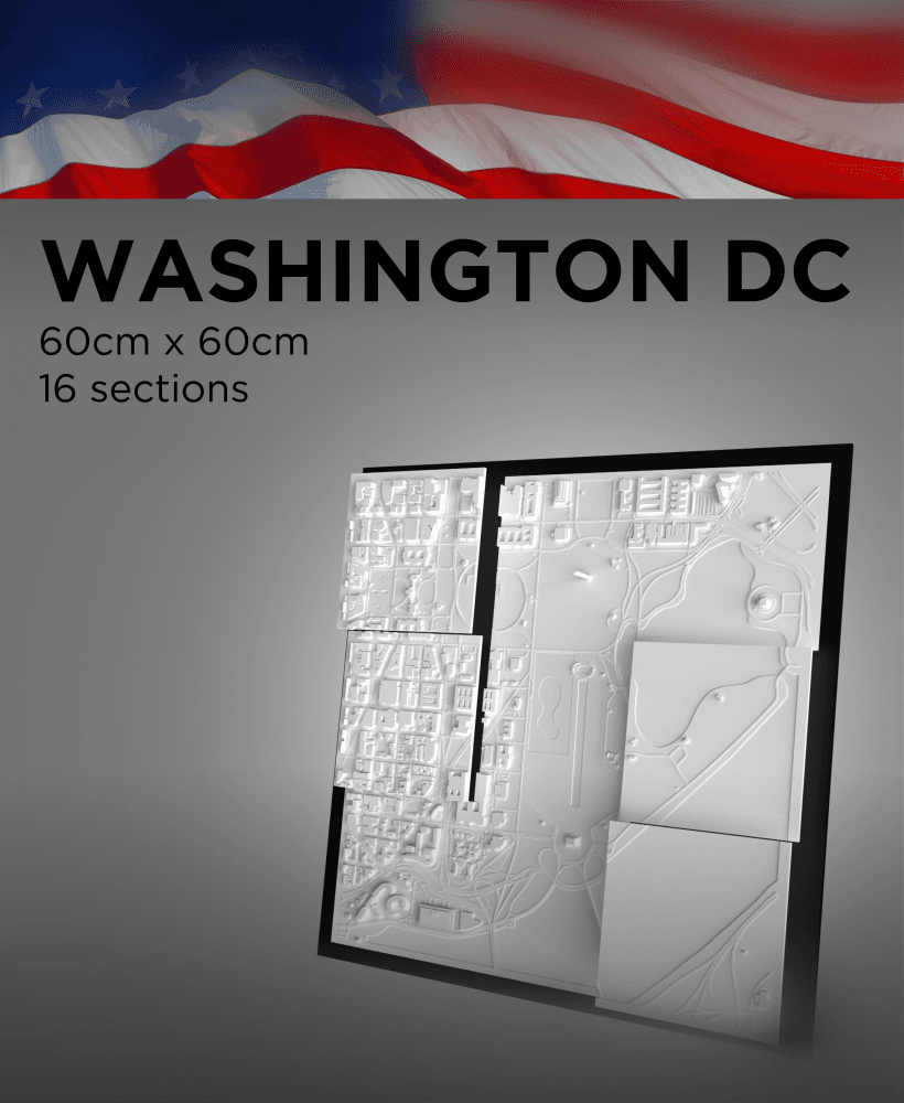 WASHINGTON D.C, Skyline 3d map 3d model