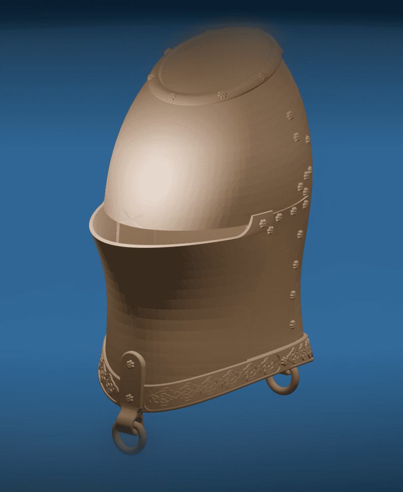 Medieval Knight Helmet 3d model