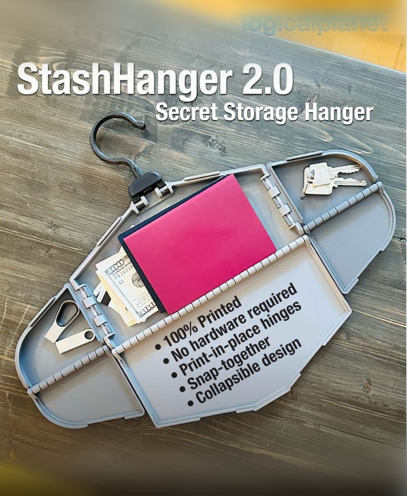 StashHanger 2.0 – Secret Storage Hanger 3d model