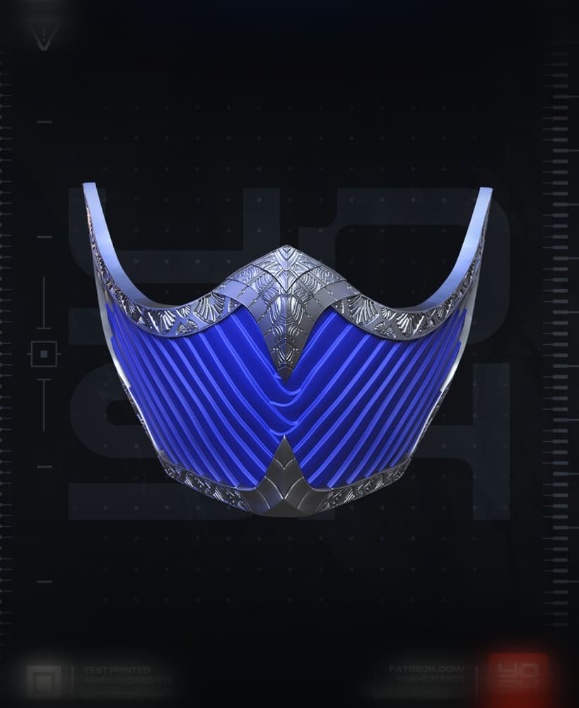 MK2 Kitana Mask 3D Printer STL File 3d model