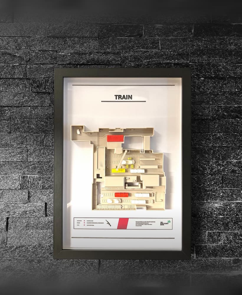 3D Printed Gaming Map -Inspired by "Train" - Fan Art 3d model