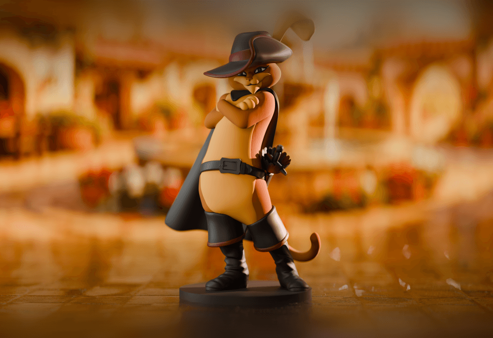 Puss in Boots Figurine Shrek Character Collectible Art 3d model